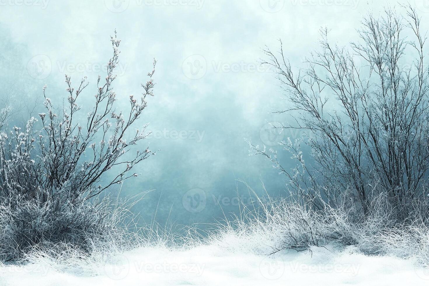 Winter-themed background with soft, snowy textures and a blank copy space for text photo