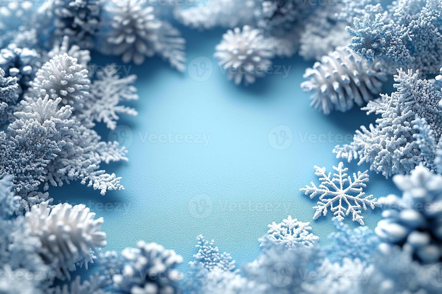 A simple winter background with snowflakes and soft tones. Includes ample copy space for text photo