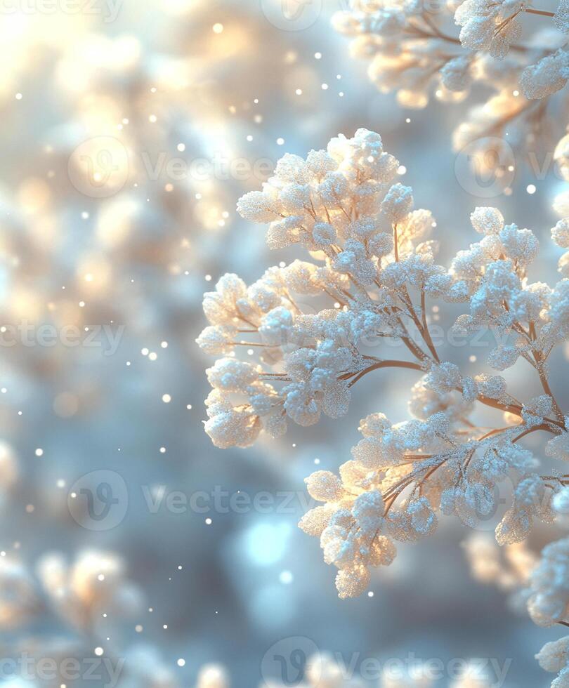 A simple winter background with snowflakes and soft tones. Includes ample copy space for text photo