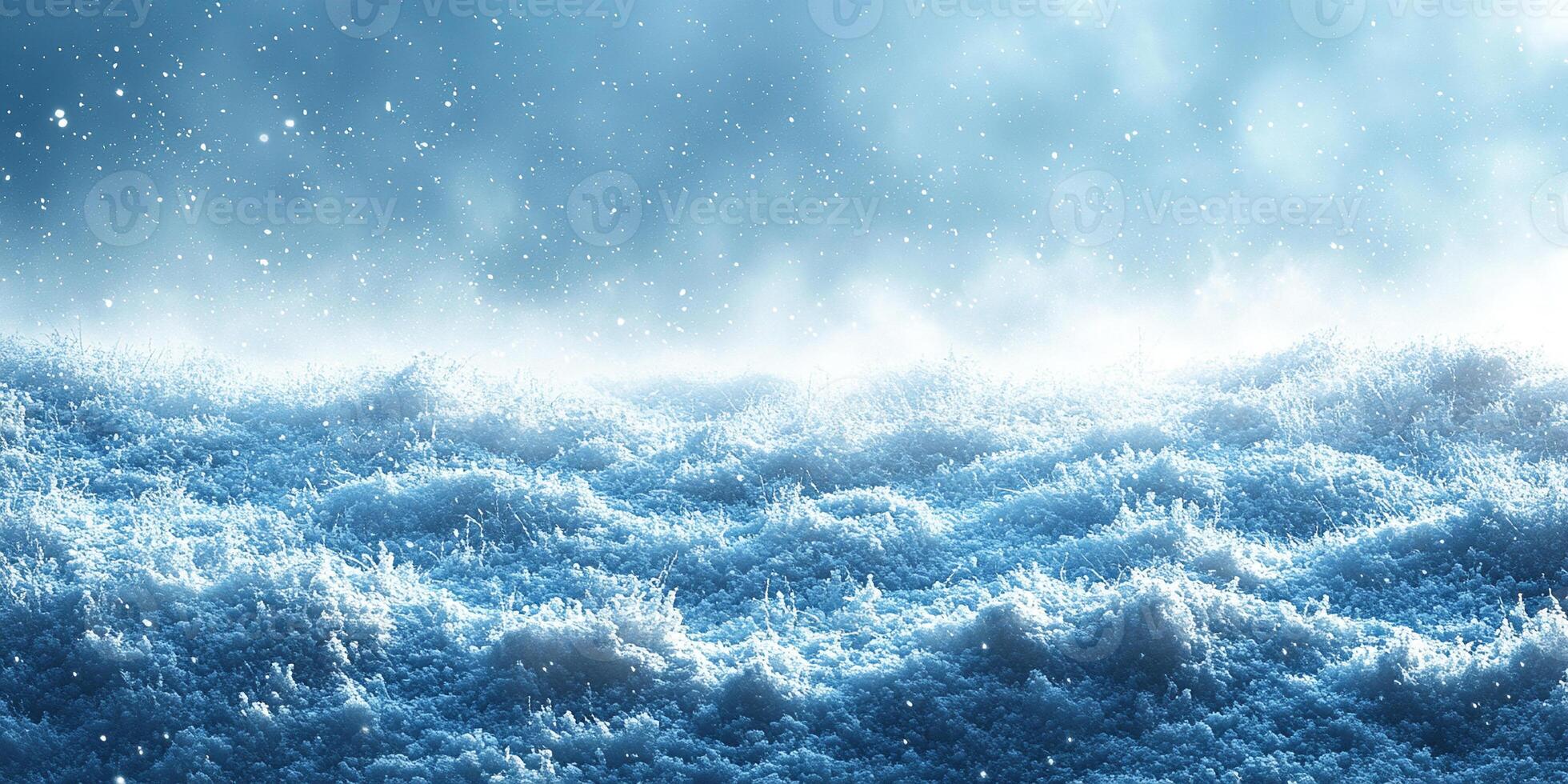 Winter-themed background with soft, snowy textures and a blank copy space for text photo