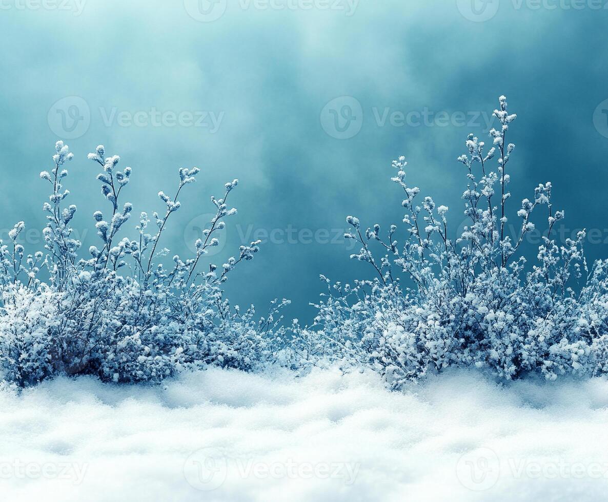 Winter-themed background with soft, snowy textures and a blank copy space for text photo