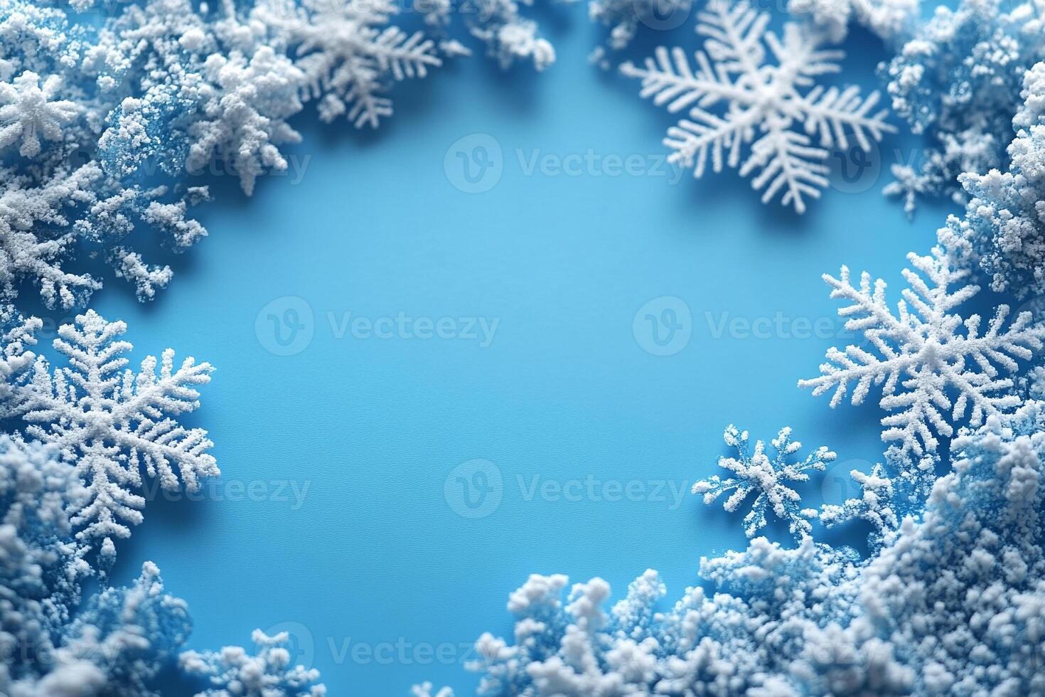 A simple winter background with snowflakes and soft tones. Includes ample copy space for text photo