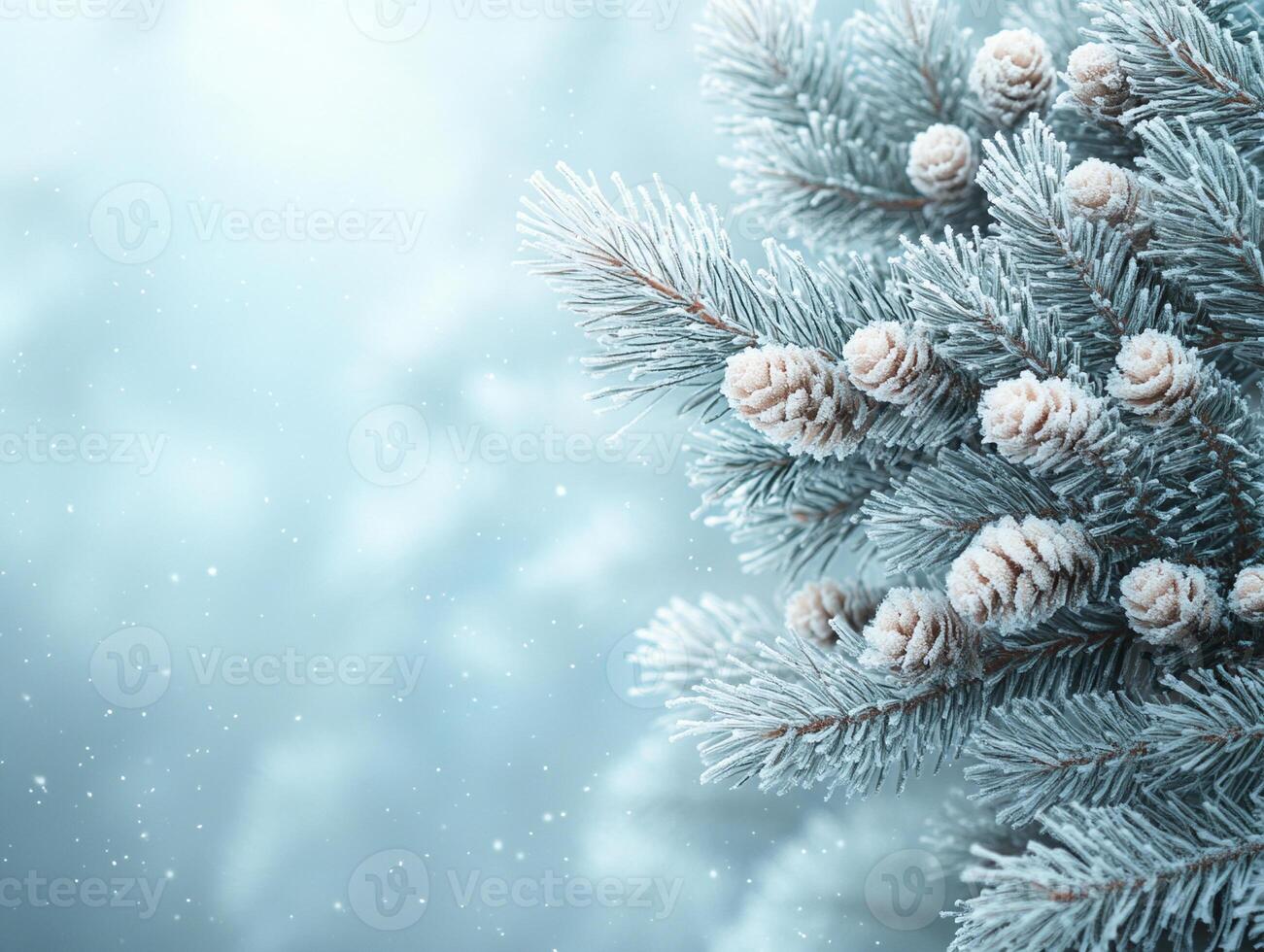 Winter-themed background with soft, snowy textures and a blank copy space for text photo