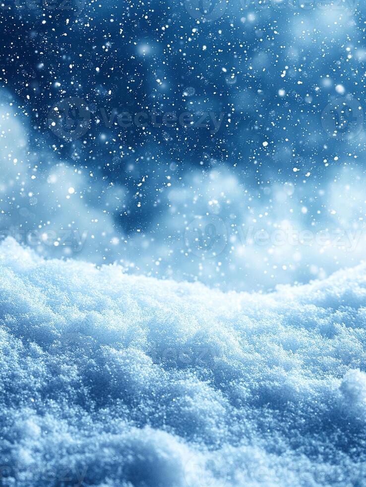 Winter-themed background with soft, snowy textures and a blank copy space for text photo