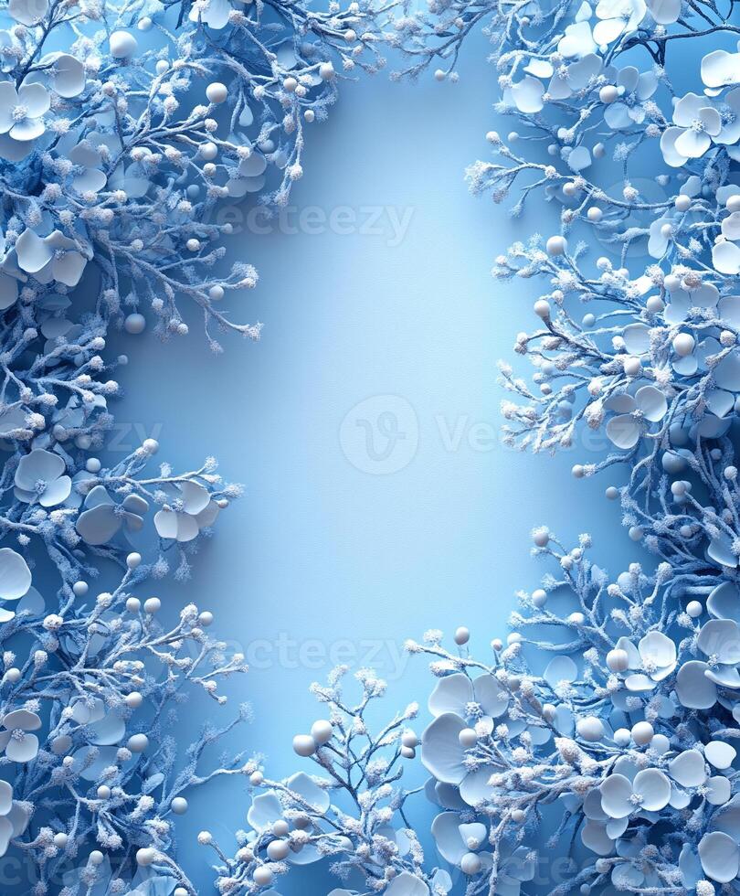 A simple winter background with snowflakes and soft tones. Includes ample copy space for text photo