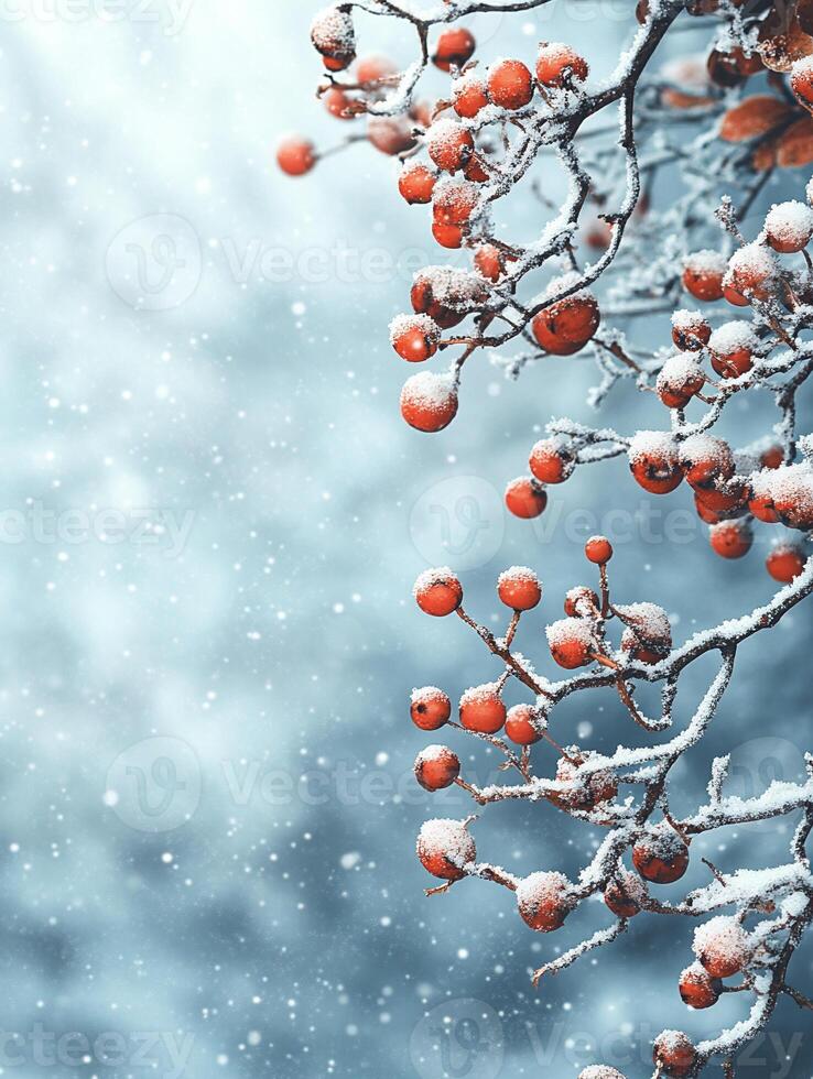 Winter-themed background with soft, snowy textures and a blank copy space for text photo