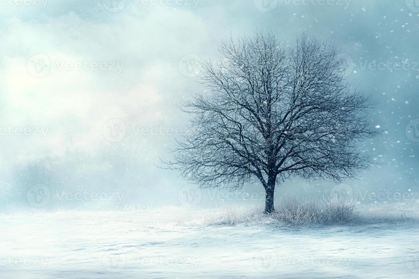 Winter-themed background with soft, snowy textures and a blank copy space for text photo