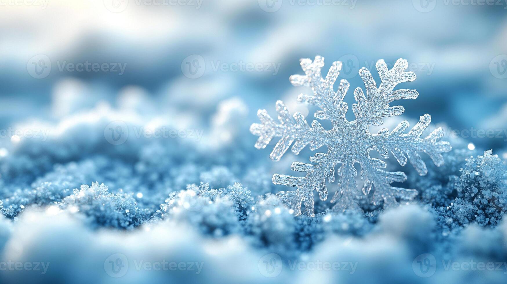 A simple winter background with snowflakes and soft tones. Includes ample copy space for text photo