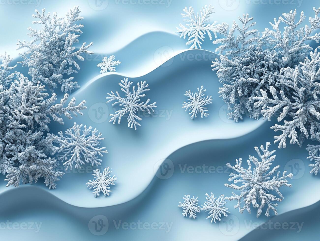 A simple winter background with snowflakes and soft tones. Includes ample copy space for text photo