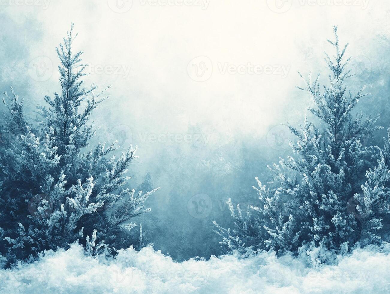 Winter-themed background with soft, snowy textures and a blank copy space for text photo