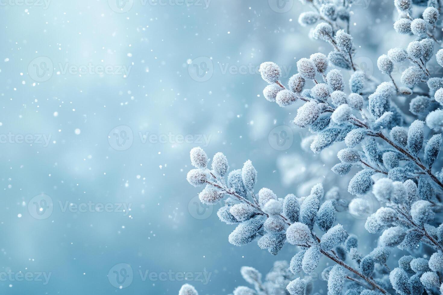 Winter-themed background with soft, snowy textures and a blank copy space for text photo