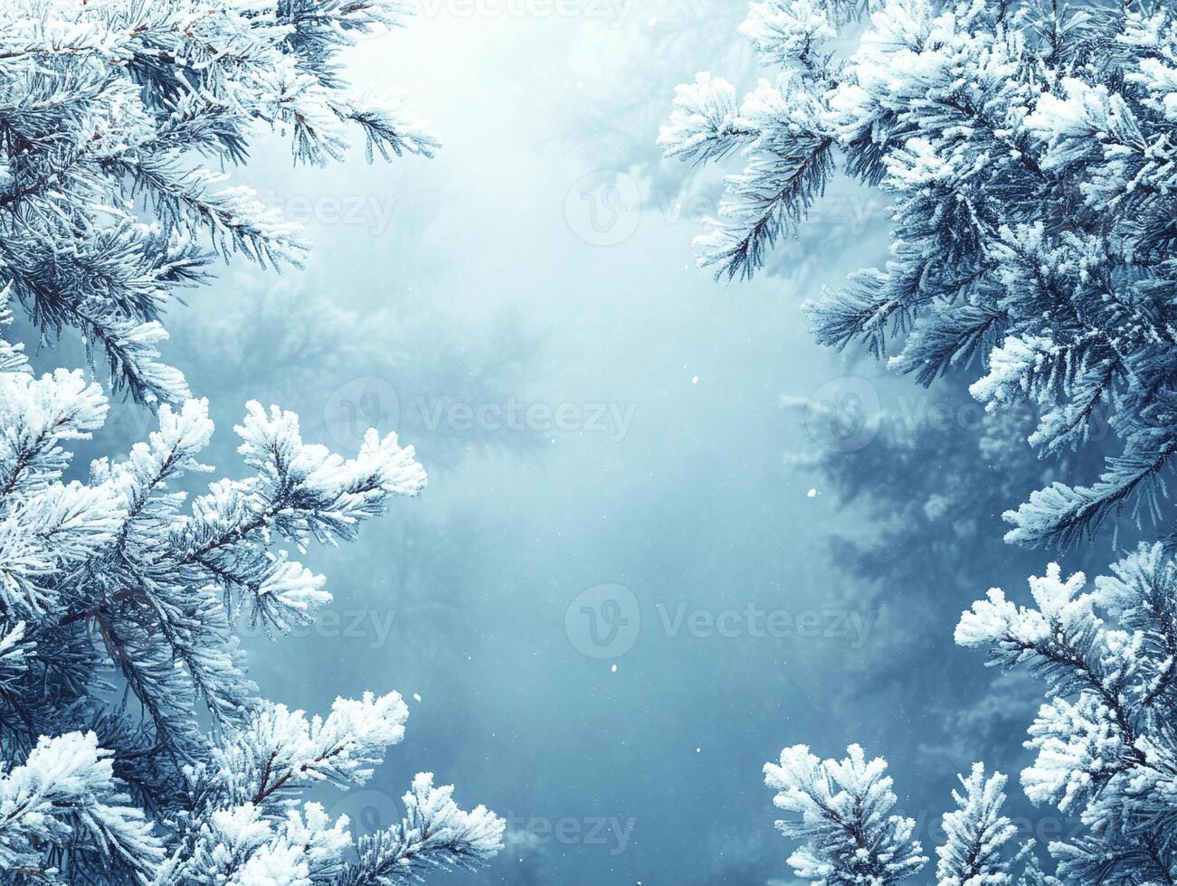 Winter-themed background with soft, snowy textures and a blank copy space for text photo