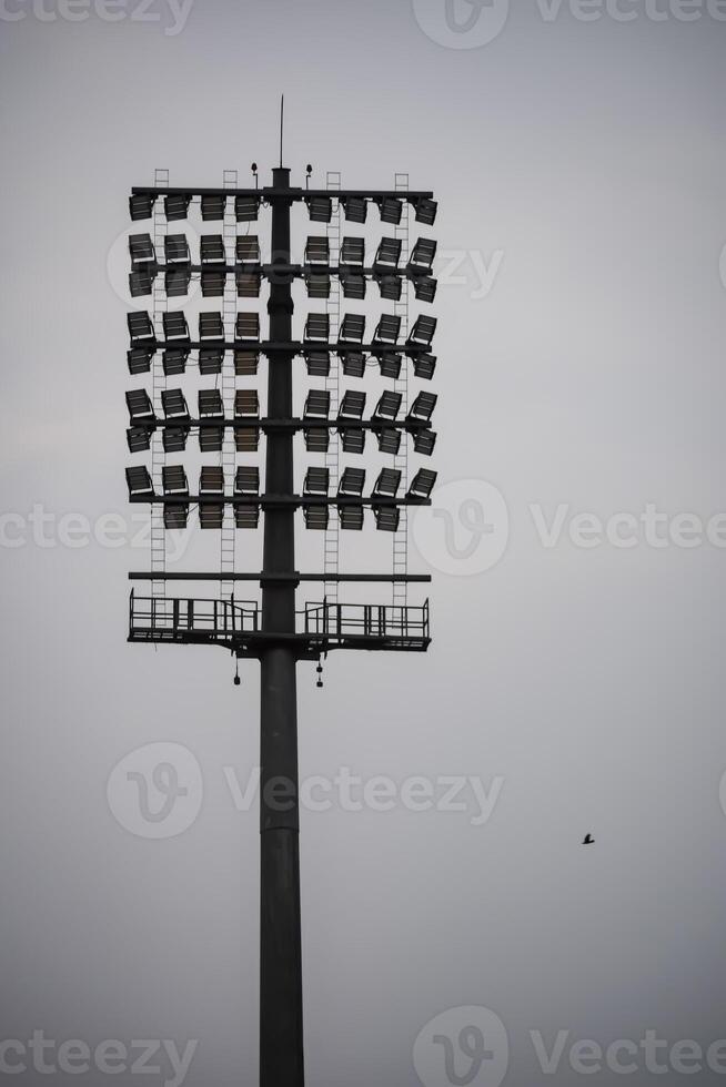 Cricket stadium flood lights poles at Delhi, India, Cricket Stadium Lights photo