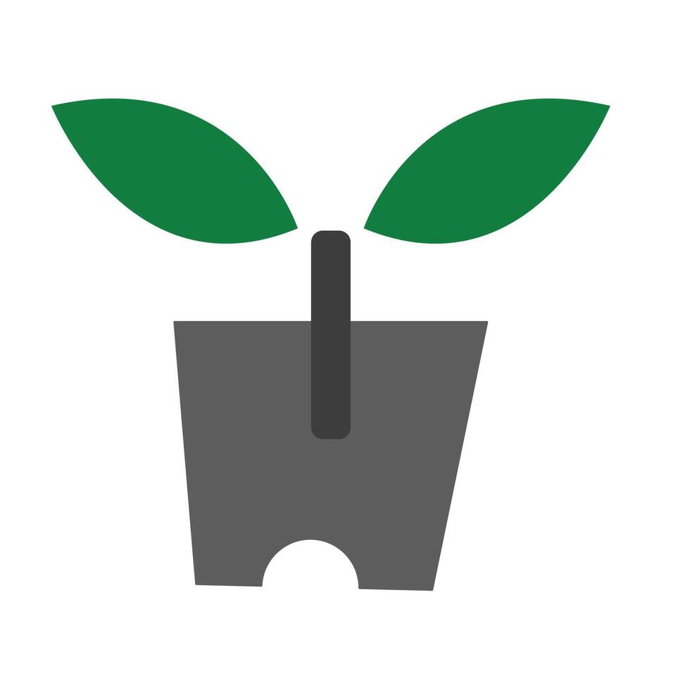 Plant with Pot Shape vector