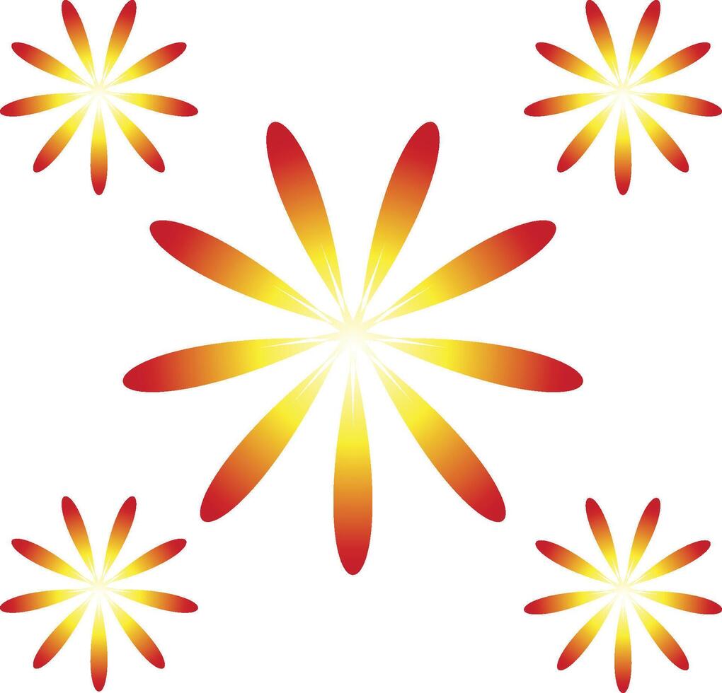Geometric Flower Petals vector