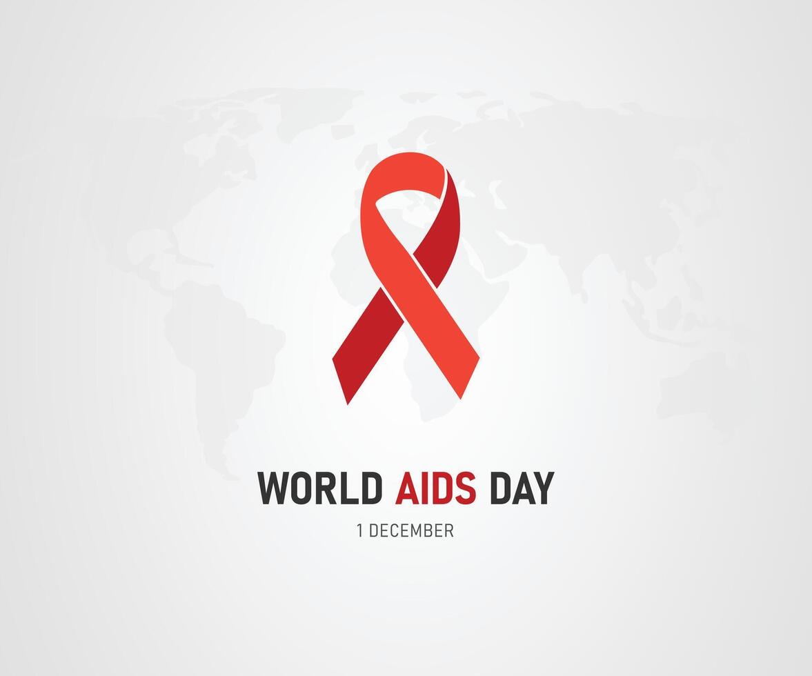 World Aids Day 1 December Social Media Banner vector
