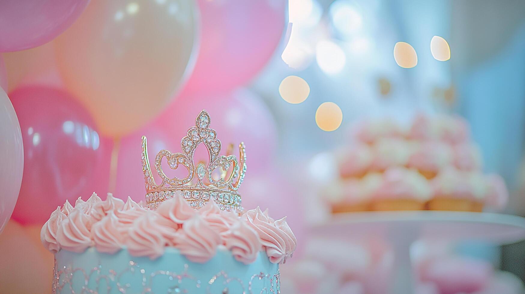 A cake with a crown on it photo