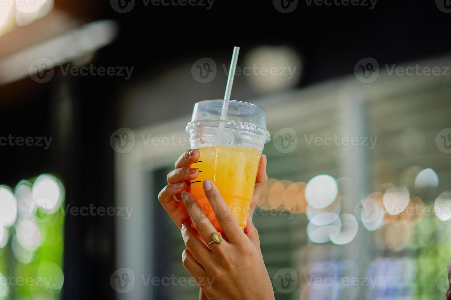 Cold pressed orange juice, a method of consumption to maintain a healthy body, the concept of eating vegetables and fruits photo