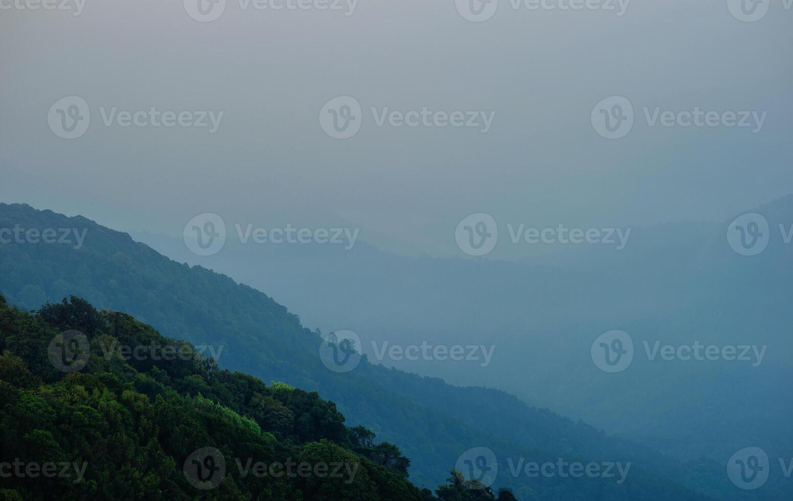 Mountains and lush forests, natural attractions, tranquility and relaxation in the fresh air. photo