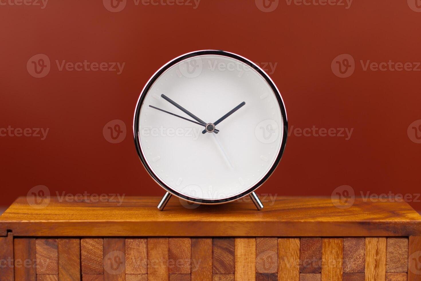 Alarm clock telling time and working with limited time. Photo of clock in studio. Time and life.