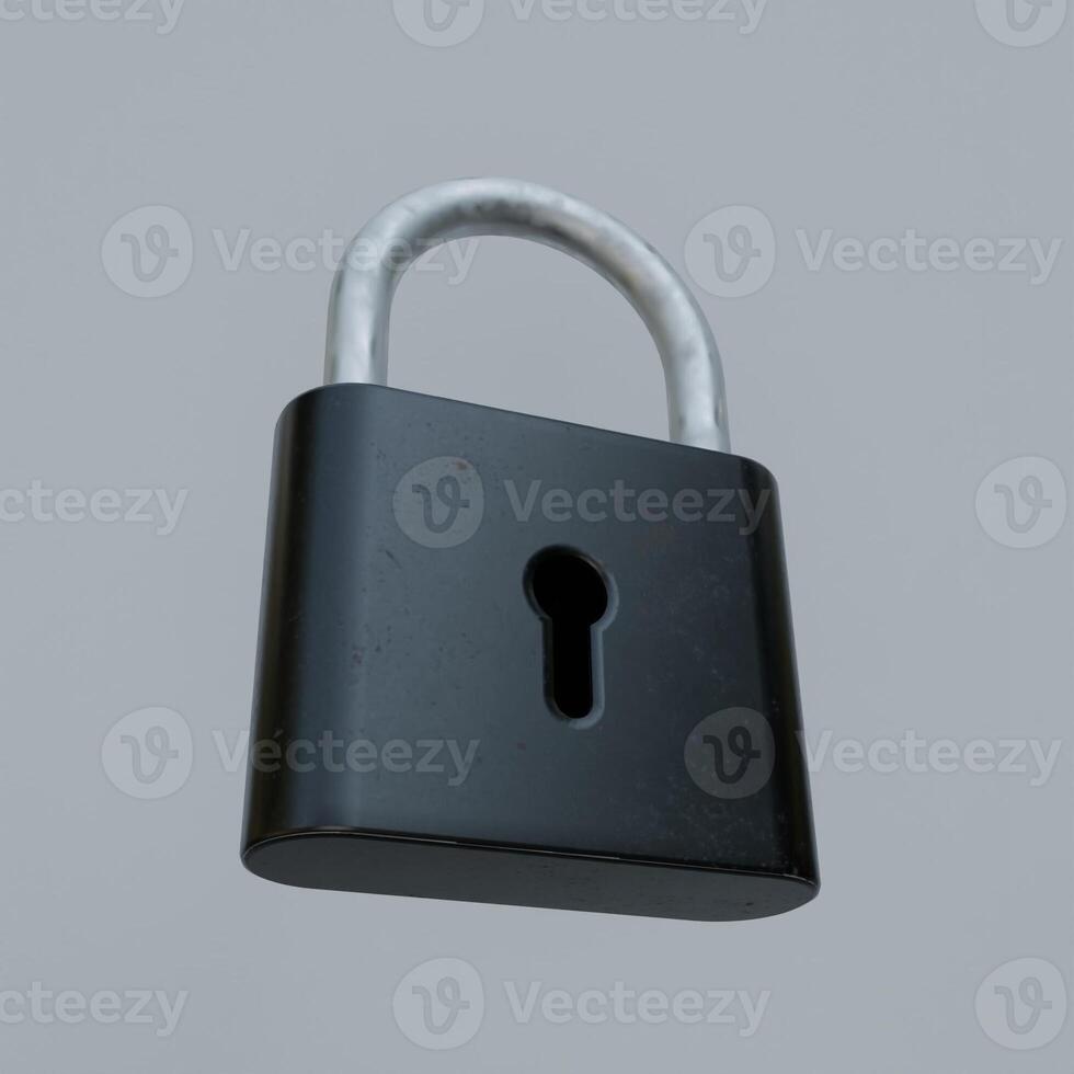 3d Render of lock photo