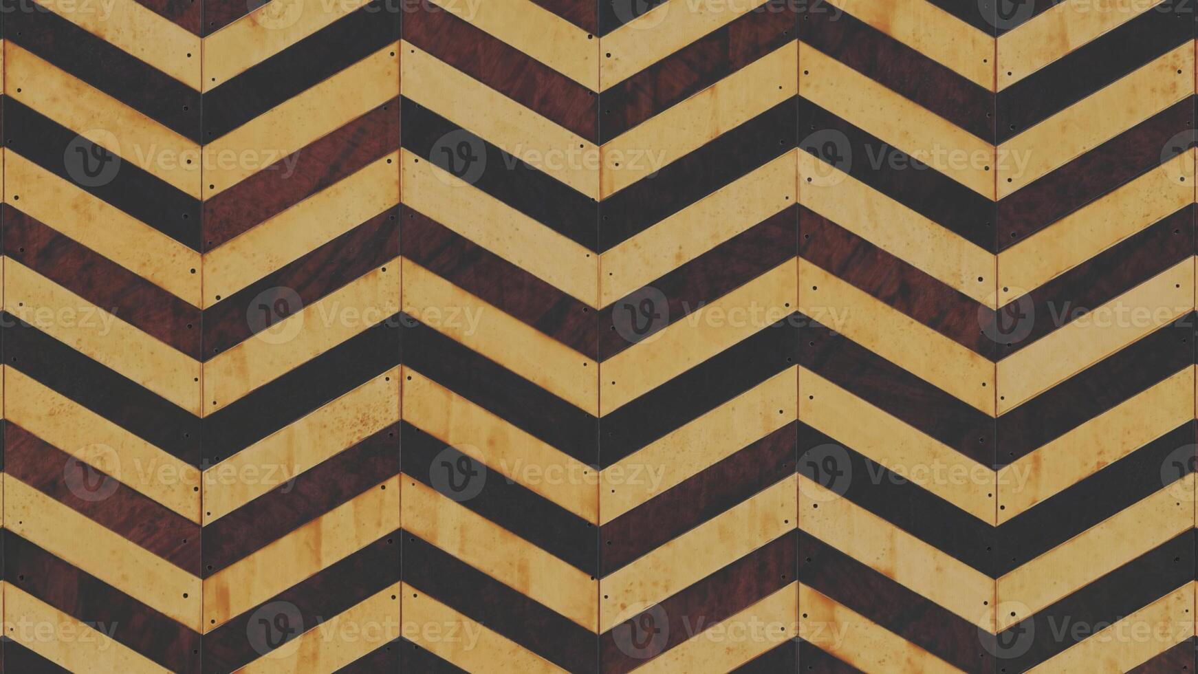 A chevron pattern on a wooden wall photo