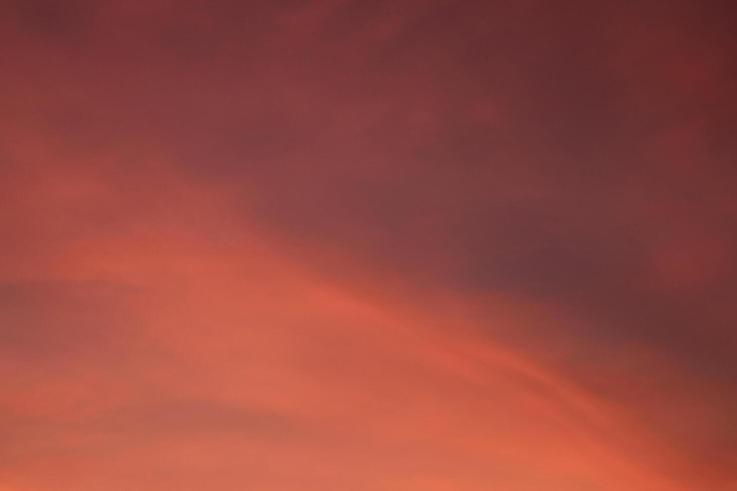Beautiful colors created by nature in the empty sky at sunset. photo