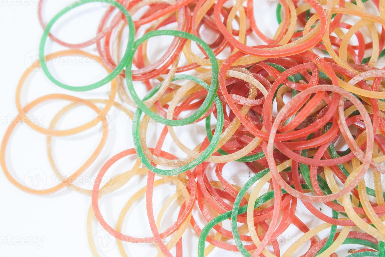 Multi-colored rubber bands photo
