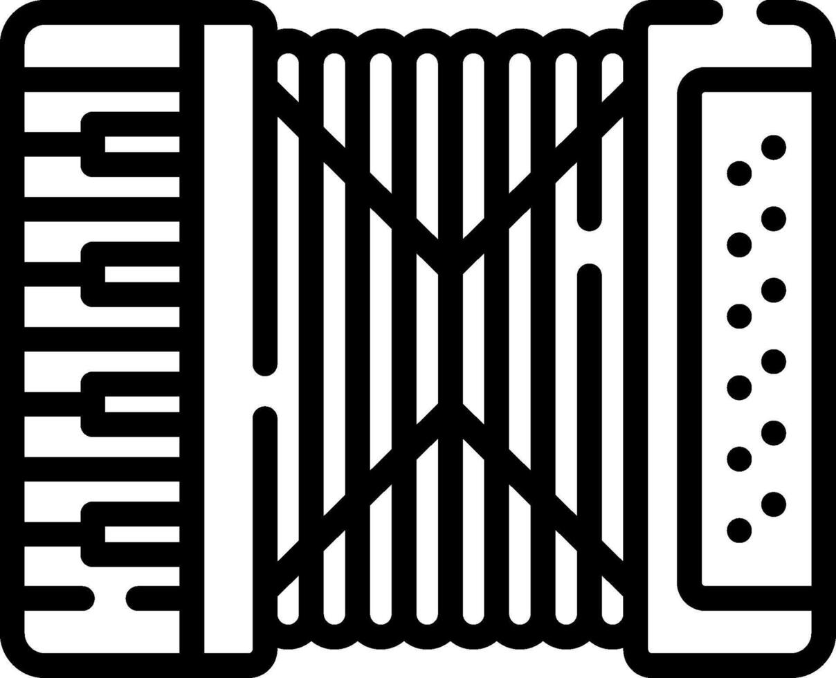 An accordion icon on a white background vector