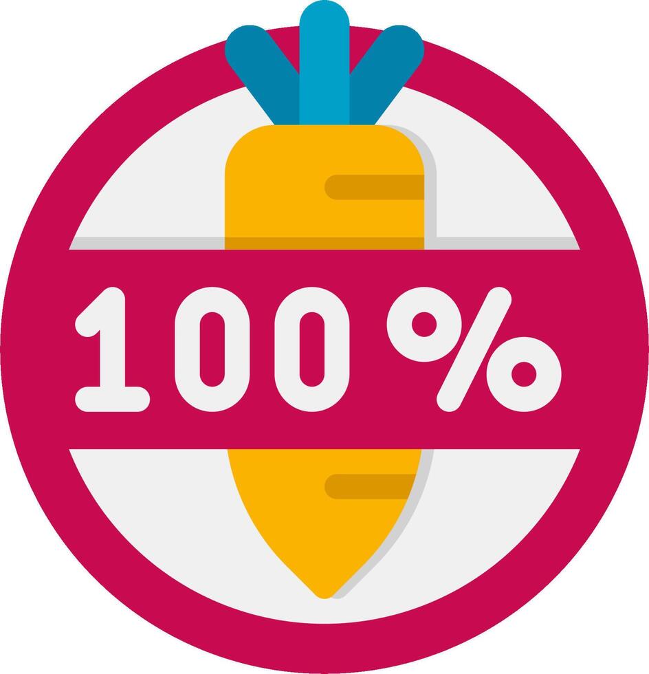 100 carrot icon vector