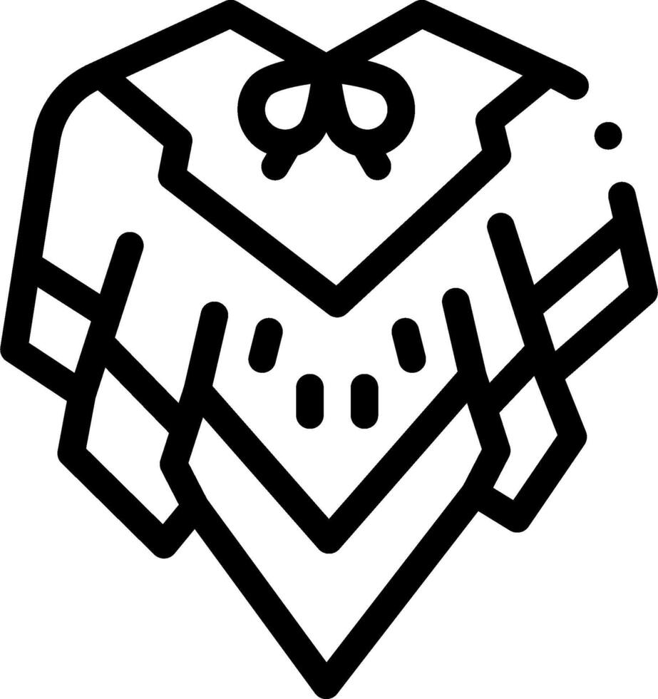 A black and white drawing of a heart vector