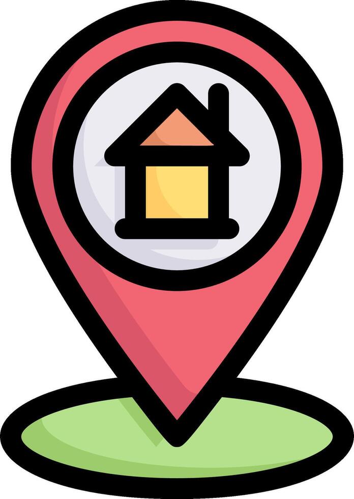 Home location icon illustration vector