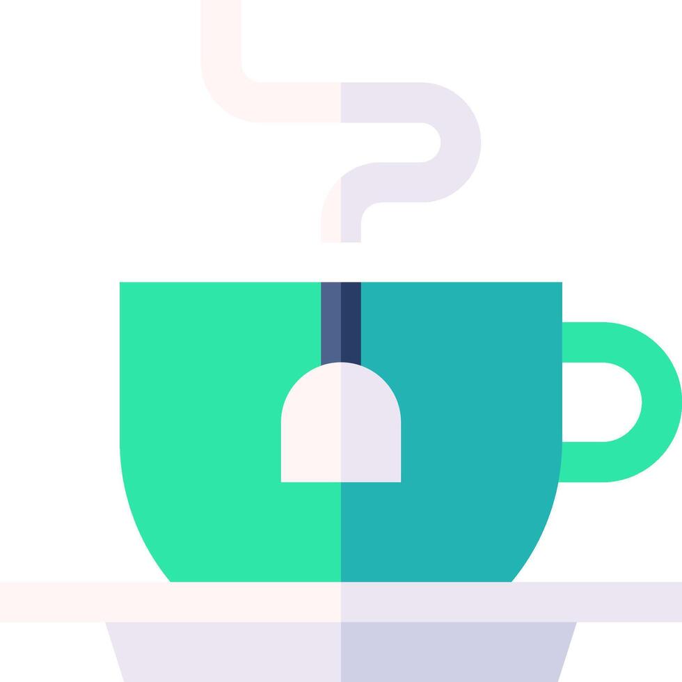 A cup of tea with a spoon and a spoon vector