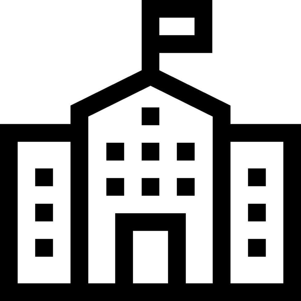 School building icon vector