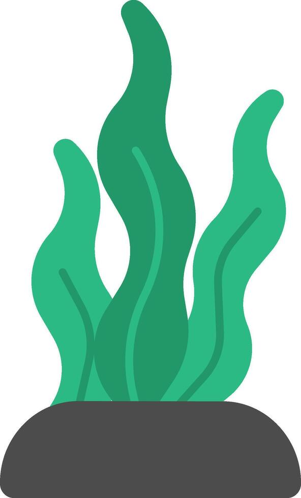 A green fire on a black plate vector