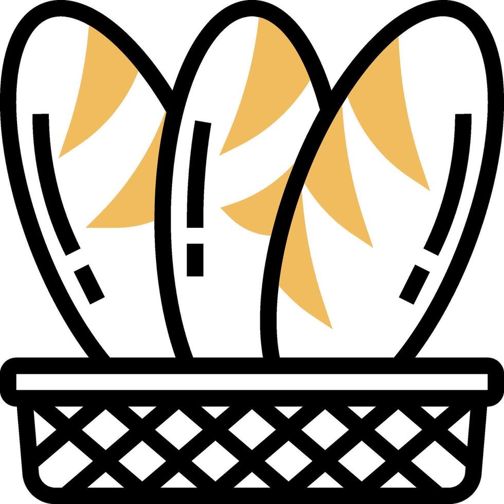 Bread basket icon vector