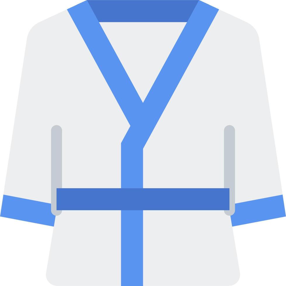 A white kimono with blue belt vector
