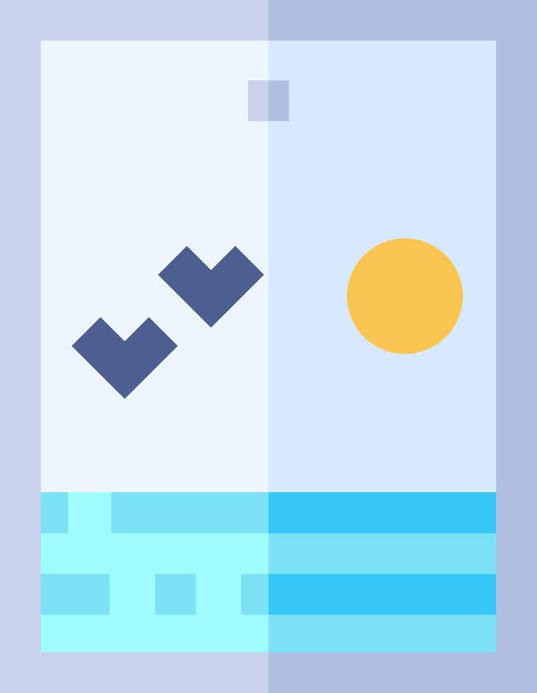 An icon of a check mark and a sun vector