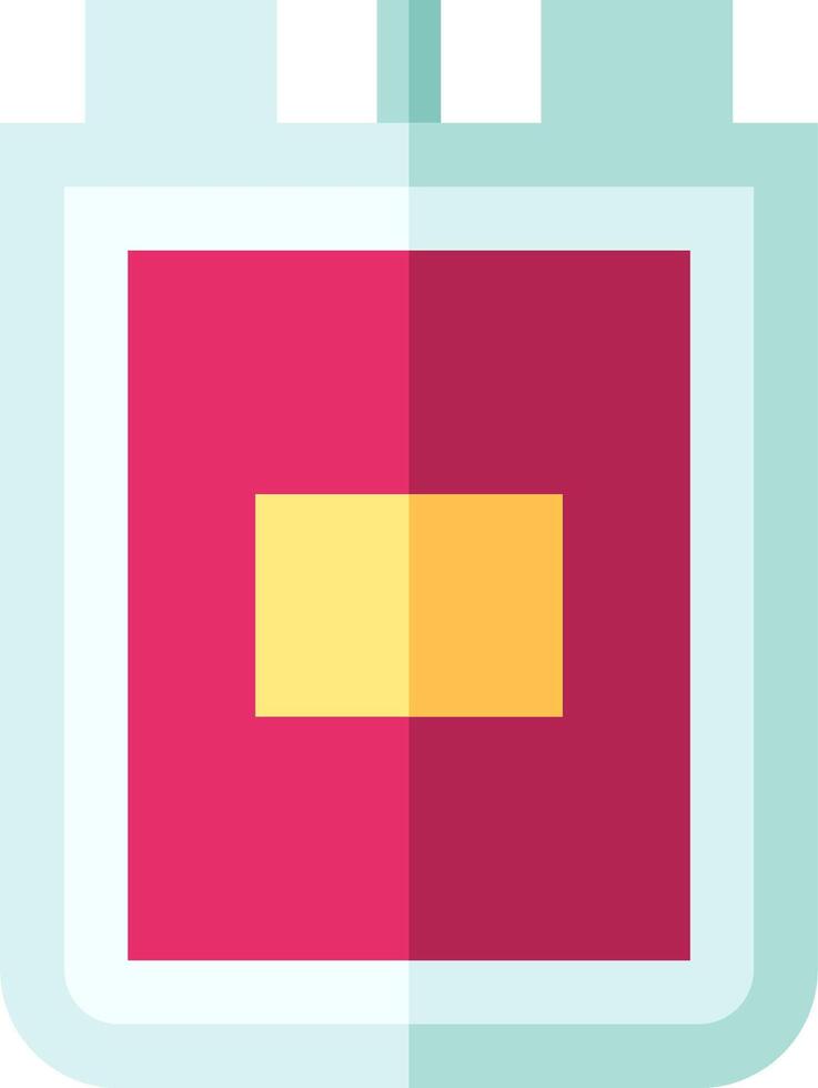A pink and yellow battery icon vector