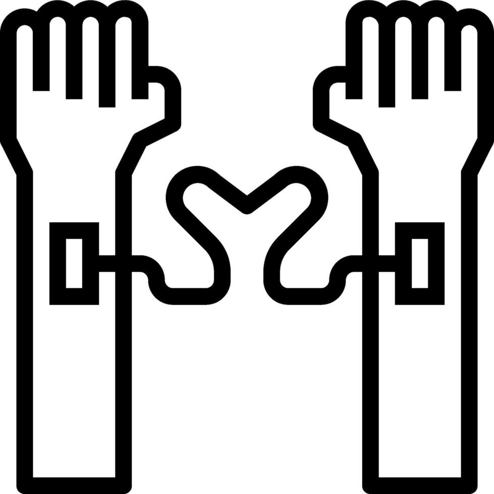 Two hands holding a cord with a heart vector