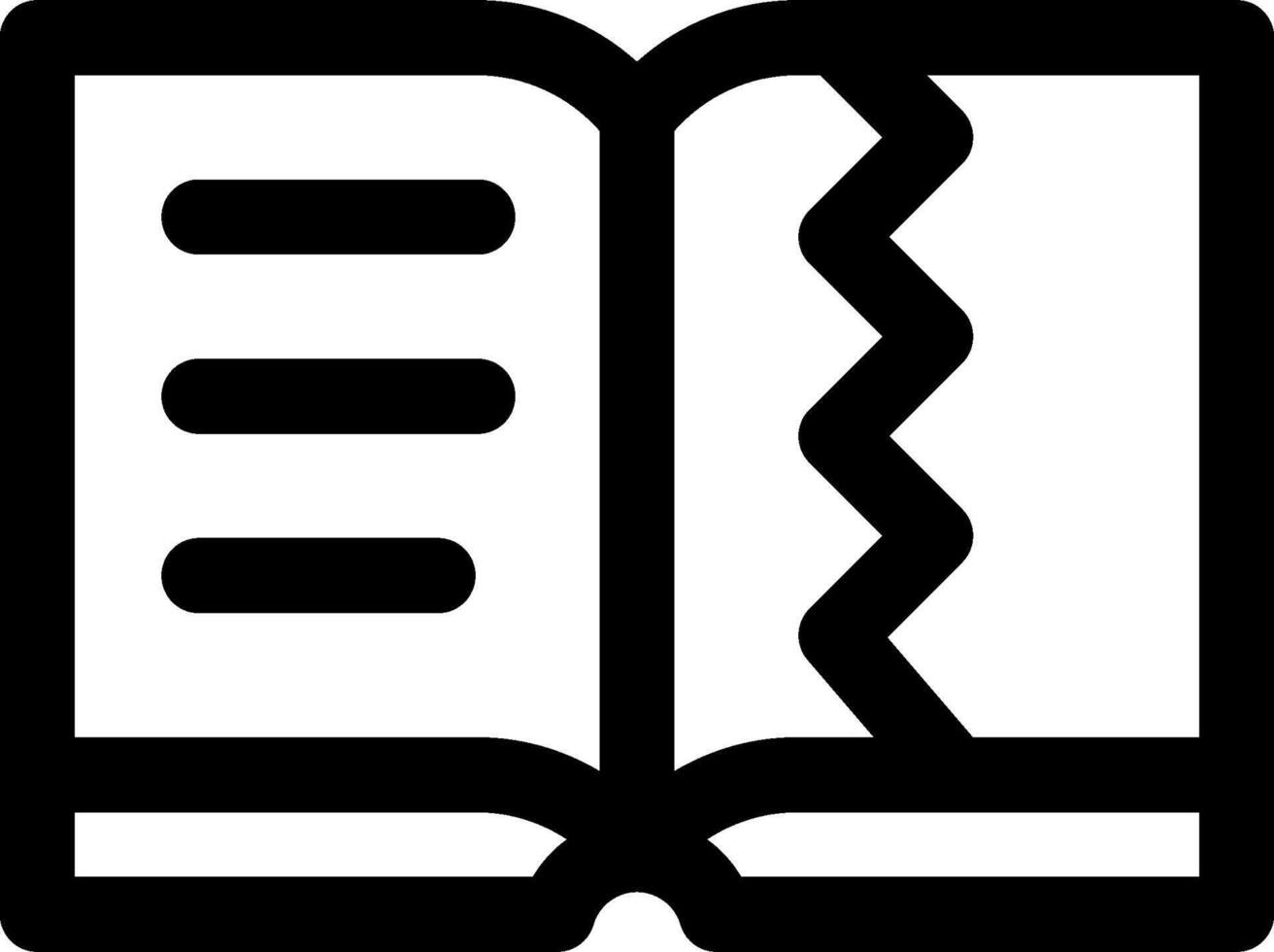 An open book icon with a white background vector