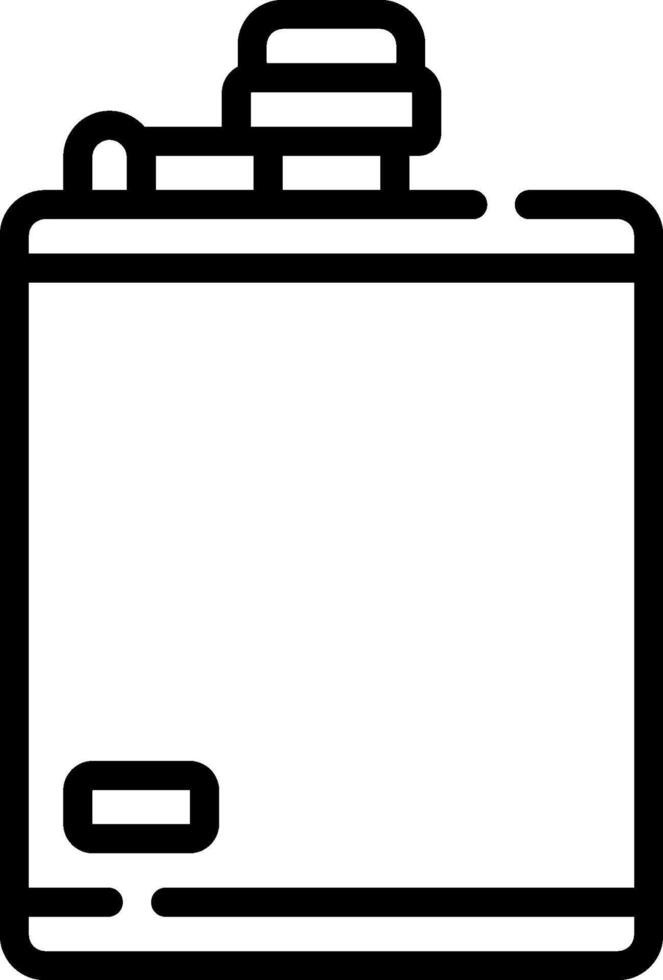 A black and white icon of a battery vector