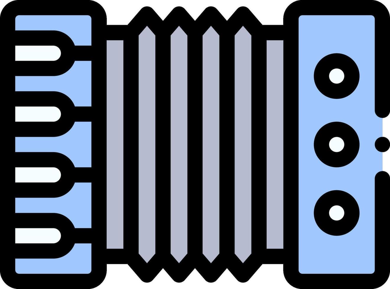 An accordion icon on a white background vector
