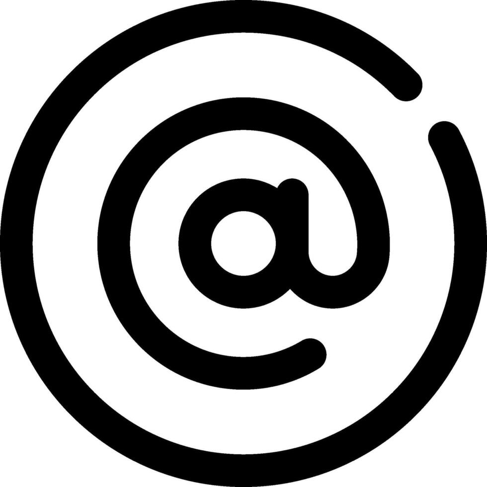 A black and white logo of an email vector