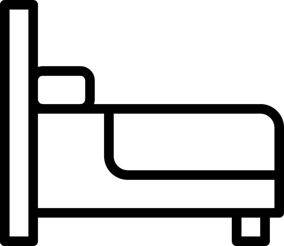 Bed icon on white background vector