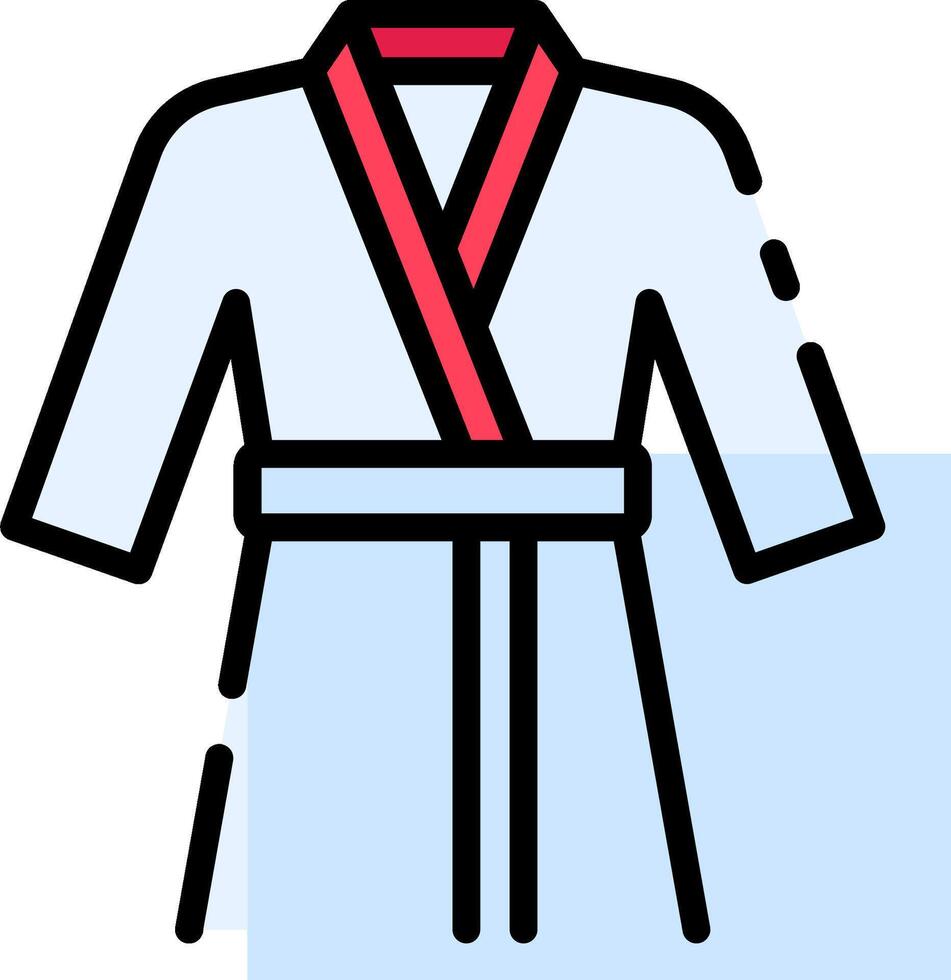 A robe with red and white stripes vector