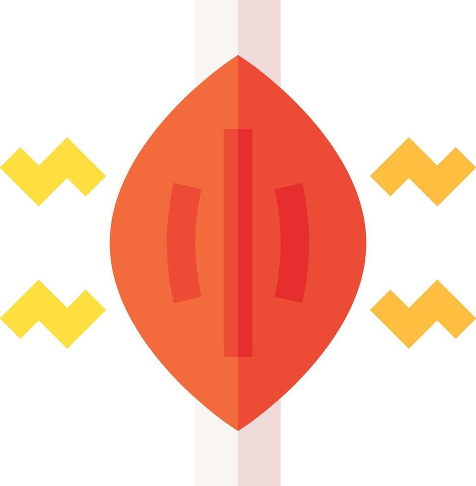 An orange and yellow heart with arrows on it vector