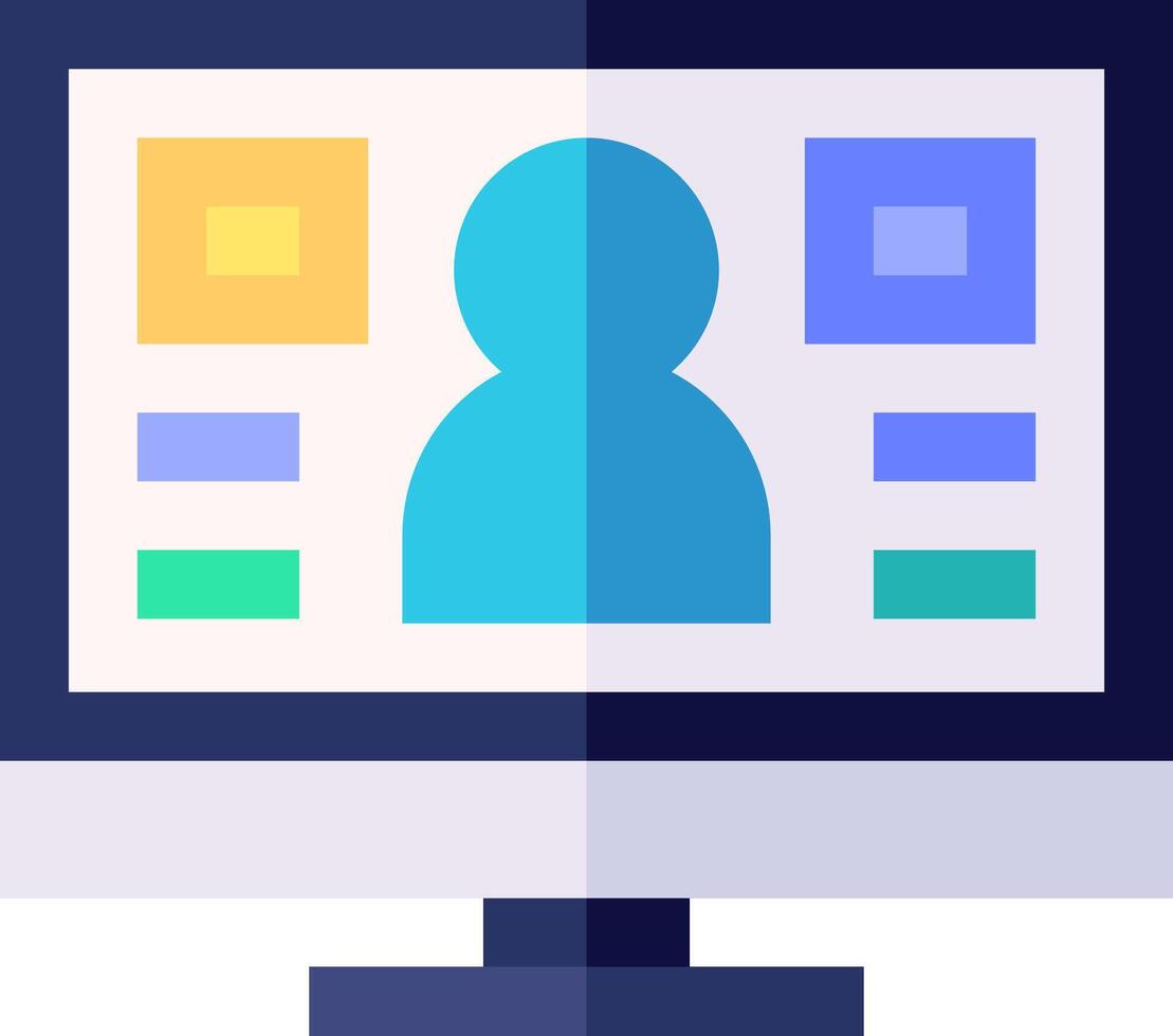 How to create a profile on a website vector