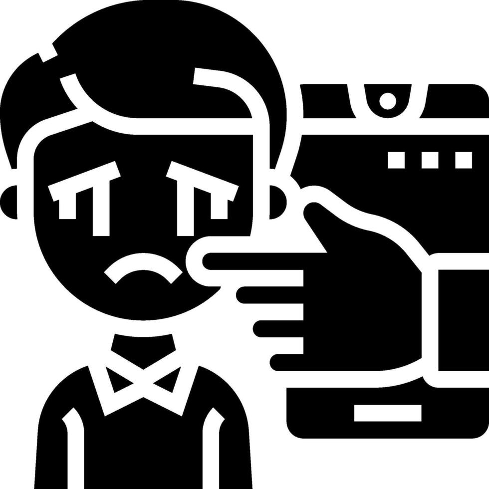 A black and white image of a man with a phone vector