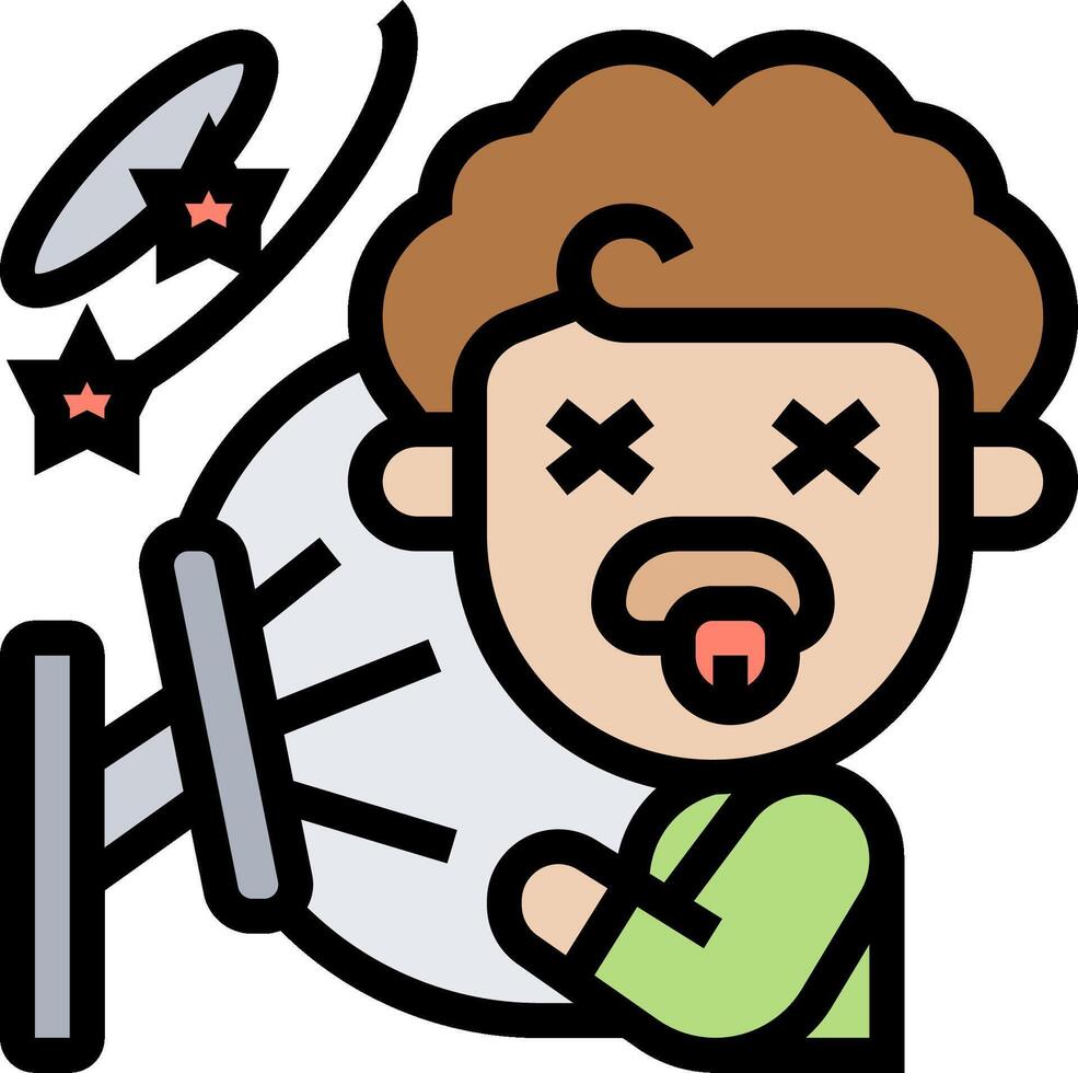 A cartoon man with a big smile on his face vector